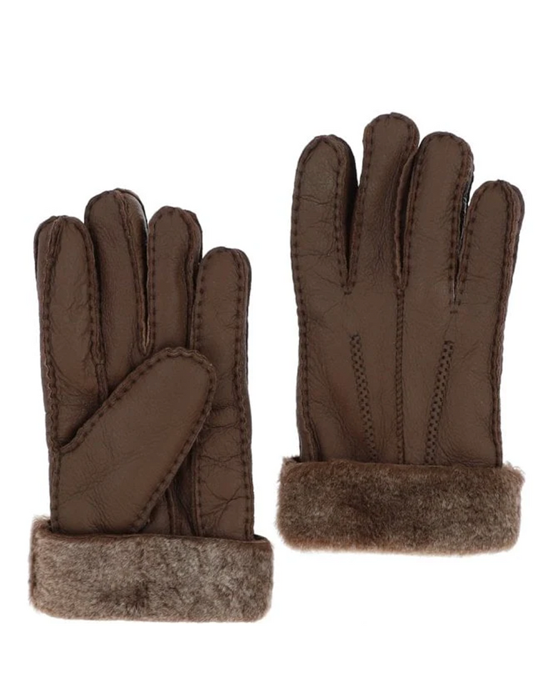 Mens Brown Sheepskin Gloves - Welligogs