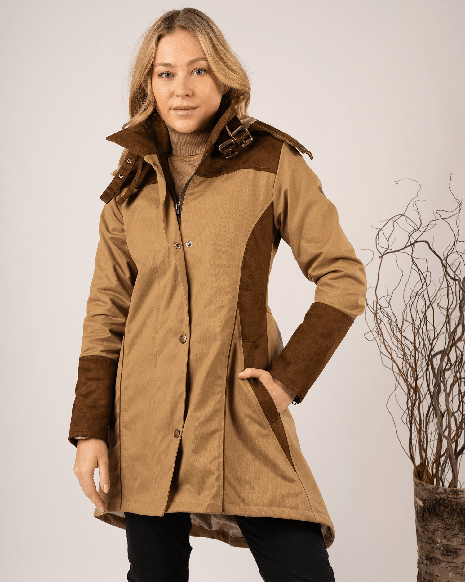 Odette Herringbone Waterproof Breathable Windproof Coat - Welligogs