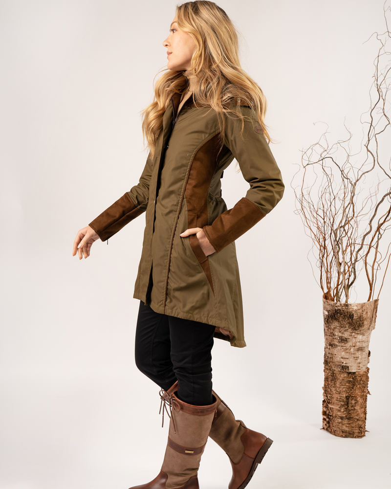 Khaki top waterproof coat