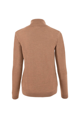 Merino Wool Roll Neck Jumper Camel - Welligogs